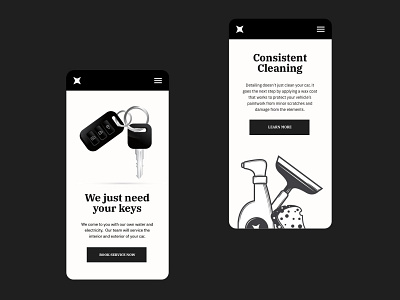 Car Wash Mobile Screens concept design illustration interface mobile mobile design typography ui ux website