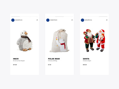 Christmas Instagram Stories Design concept ecommerce holiday interface mobile social media ui ux web design