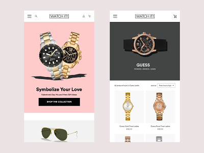 Watch eCommerce Mobile Screens