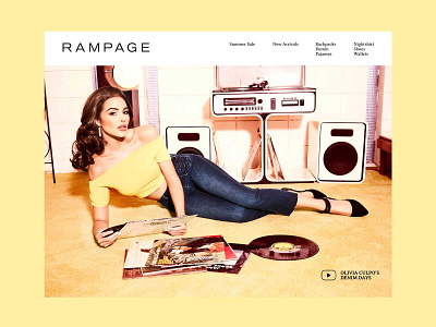 Fashion Brand Homepage Concept banner branding concept design digital design e commerce fashion female model homepage interface mockup photography ui ux web web design webdesign