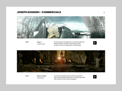 Joseph Kosinski Web Concept