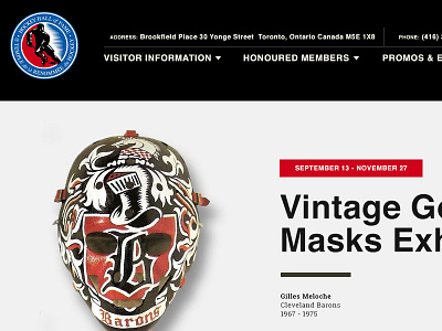 Hockey Hall Of Fame Digital clean digital design interface mockup ui ux web design webdesign website