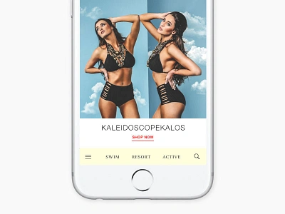 Swimwear - Bottom Navigation Concept appdesign concept digital ecommerce interface ios mobile mobile web navigation ui ux