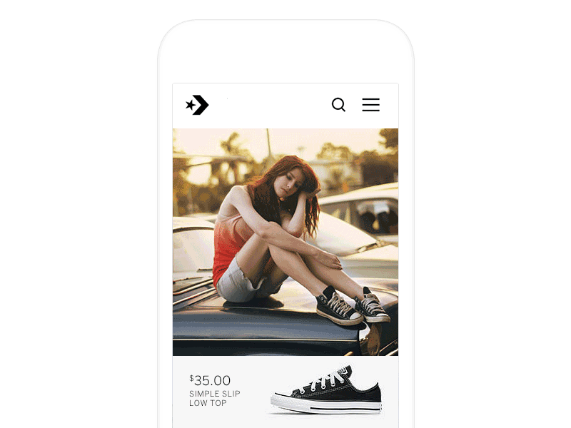 Converse Mobile Ad Concept digital design interface mockup ui ux web design ecommerce webdesign