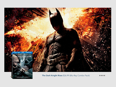 The Dark Knight Rises digital design interface mockup ui ux web design ecommerce webdesign
