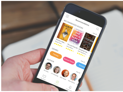 Bhuku - An inventory for books rating genres author recommendations slider ux ui minimal light interface books book app
