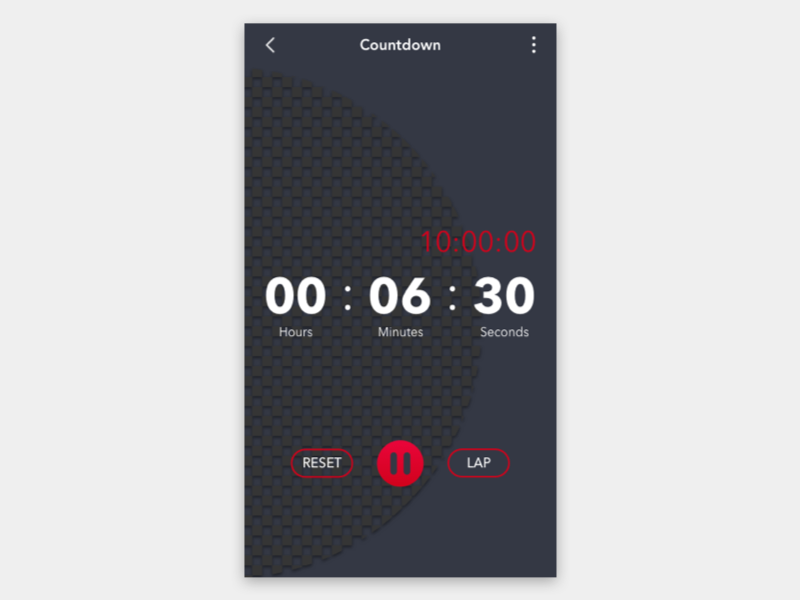 Countdown Timer Gelso Designs contrast mobile ui timer countdown timer