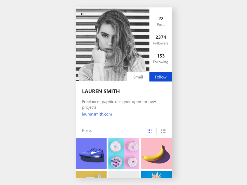 Profile UI Design modern design mobile ui profile