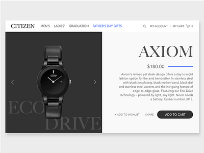 Citizen product page re-design