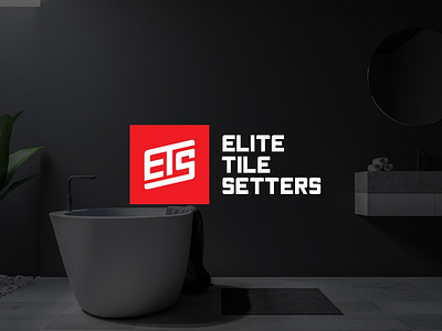 ETS Logo branding elite ets logo modern red tile