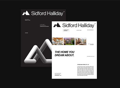 Sidford Halliday Brand Posters branding design halliday logo mountain peaks sidford ski snow snowboard utah winter