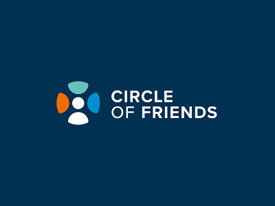 Circle of Friends Brand branding circle design friends group heads logo people profile team