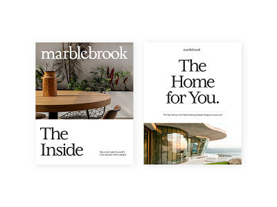 Marblebrook Magazine ad brand homes magazine marblebrook print wordmark