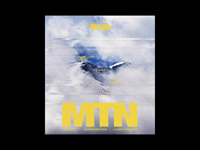 MTN black blue brand effect glitch grunge mountain pixel poster print snow snowboard winter yellow
