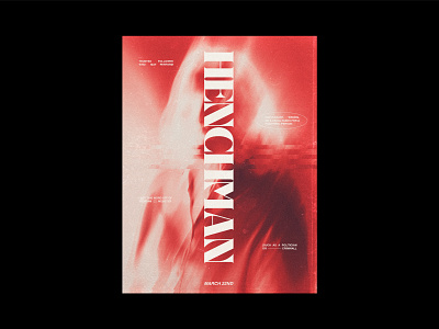 HENCHMAN brand design layout modern movie poster print production red type typeography words