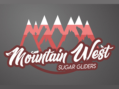 Mountain West Sugar Gliders animal gliders logo mountain red sugar