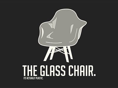 The Glass Chair black chair design glass illustration logo quickdesign trash vector white