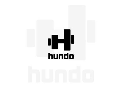 Hundo barbell black design illustration logo vector weight weights