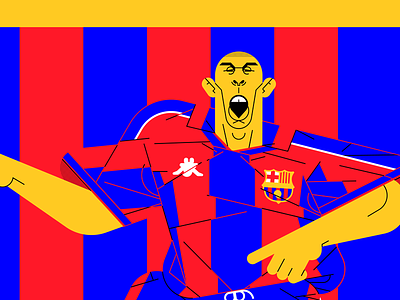 Ronaldo Barca barcelona design football illustration ronaldo soccer vector