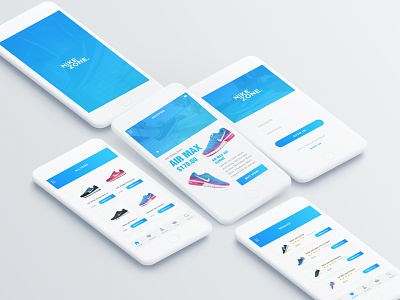 Nike shoes shop mobile app design concept
