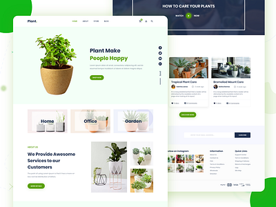 Plant Landing Page Design Freebie