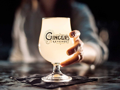 Ginger's Revenge Craft Brewery in Asheville, NC 1930s asheville beer beer branding beer glass brewing brewrey cocktail bar deco ginger logo design north carolina vintage