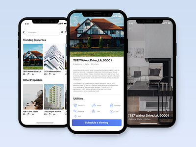 House Hunting App Concept airbnb apartment booking design flat home home app interaction ios iphone iphone x location minimal travel travel app typography ui ui design ux ux ui design