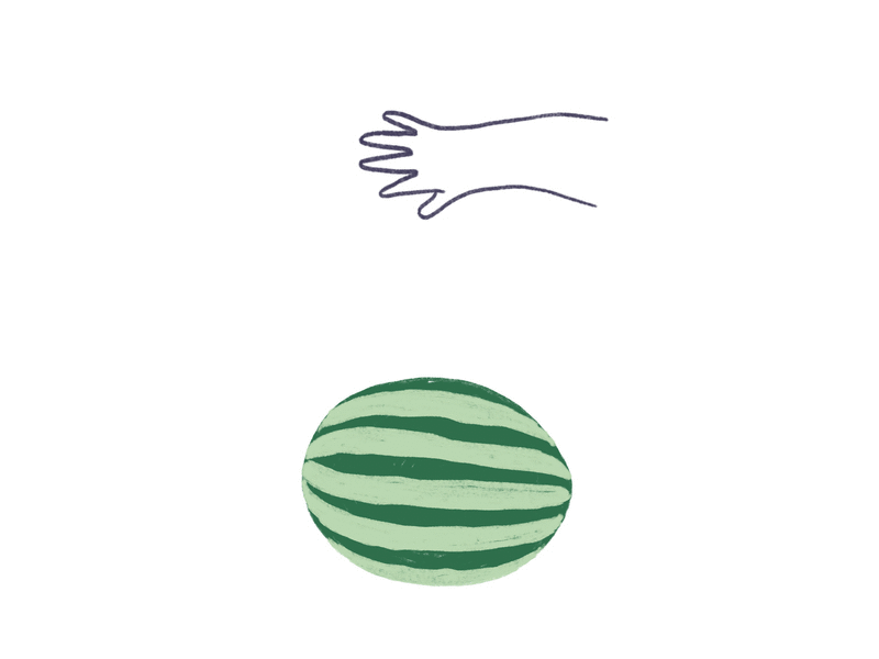 Slap That 🍉 animation fruit gif hand illustration ui watermelon