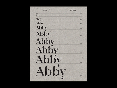 Abby Display calligraphy character custom font design editorial font letter specimen type typeface typography