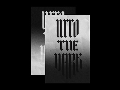 Into the Dark custom design editorial flat font gradient poster print type typeface typography
