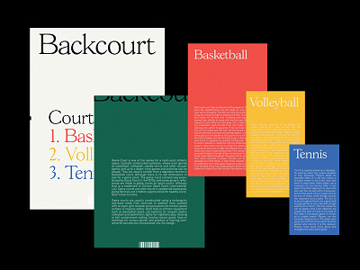 Backcourt 02 book branding cover design editorial icon mockup print sports typography
