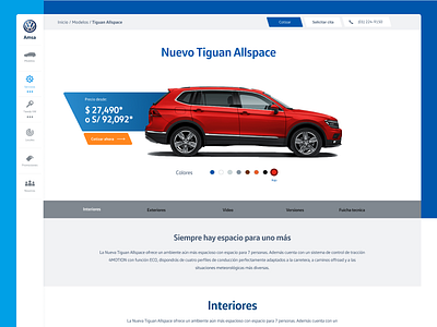 AMSA CAR design landing site ui user friendly web webdesign