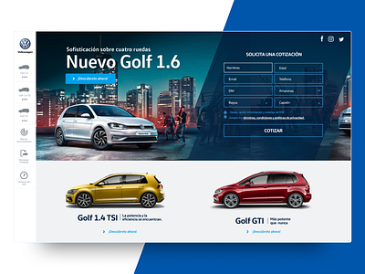 Landing Volkswagen Golf Per design landing site ui user friendly ux web webdesign
