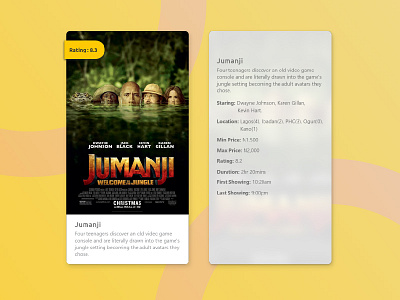 cinema card ( Hover state) card cinema hover state interface movies ui