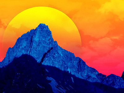 Mount Kenya africa clouds kenya mountain mountain poster gradients sky sun sunset