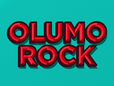 Olumo Rock 3d typography custom lettering custom type hand lettering lettering type typography