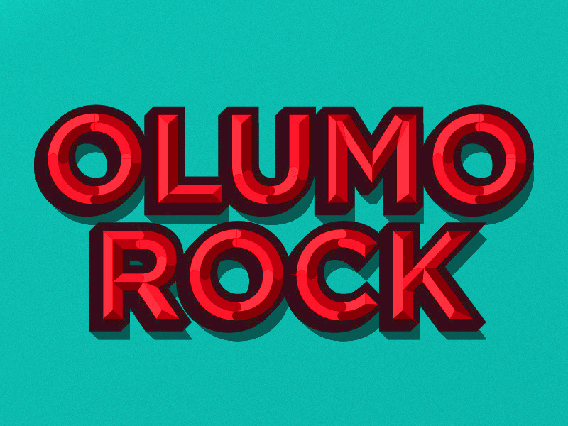 Olumo Rock hand lettering custom lettering custom type 3d typography type typography lettering