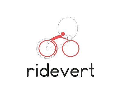 Ridevert adverts bicycle logo logo design motorcycle outline ride sharing