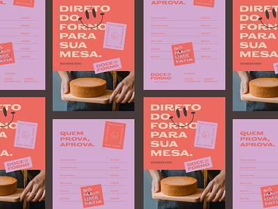 Doce no Forno brand branding cake candy colors doce doce no forno identity poster sweet