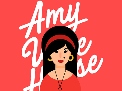 Amy Winehouse amy amy winehouse drawn flat flat design illustraion ilustrator ilustração minimalist singer wine winehouse