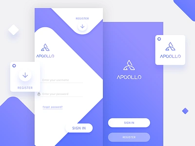 UI100Day-01 sign in&register app log in purple register sign in ue ued ui uidesign uiux