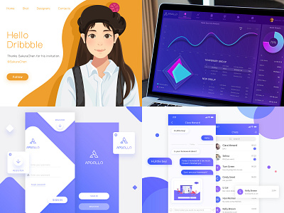 2018 - Purple year app chart design girl graphic illustration logo purple system ui ui 100 uidesign uiux visualization