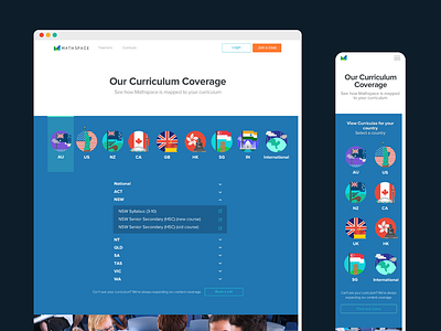 Mathspace Career page animation app brand branding design flag icon illustration ui vector website