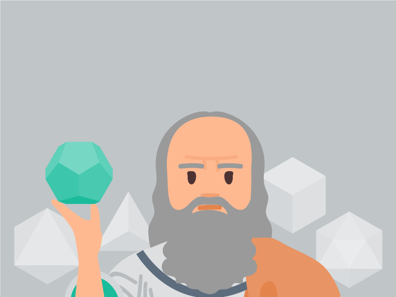 Plato shape platonic plato web ux flat website branding vector ui space brand icon app illustration design