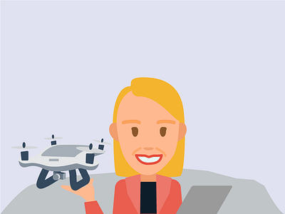 Dr Catherine Ball animation app app store avatar brand branding design drone flat girl icon illustration scientist space teacher ui ux vector web website