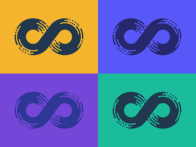 Infinity animation branding design flat icon illustration ui vector