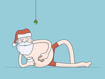 Sexy Santa! holiday illustration santa sexy santa uxiliary