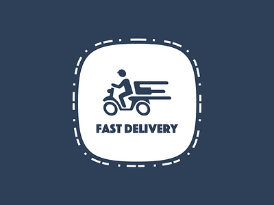 Fast Delivery Badge badge delivery fast motorcycle speed