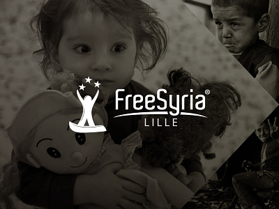 FreeSyria Lille Flyer advertising branding campaign design diamond flyer france free geometric graphic lille logo logomark print red syria