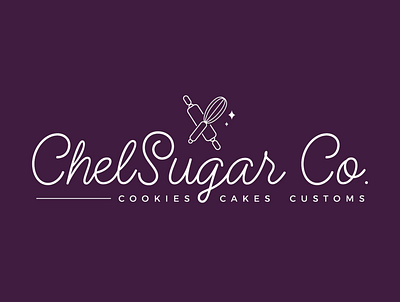 ChelSugar Co baker bakery bakery logo branding branding design graphic design graphic design logo illustration logo design logo design concept